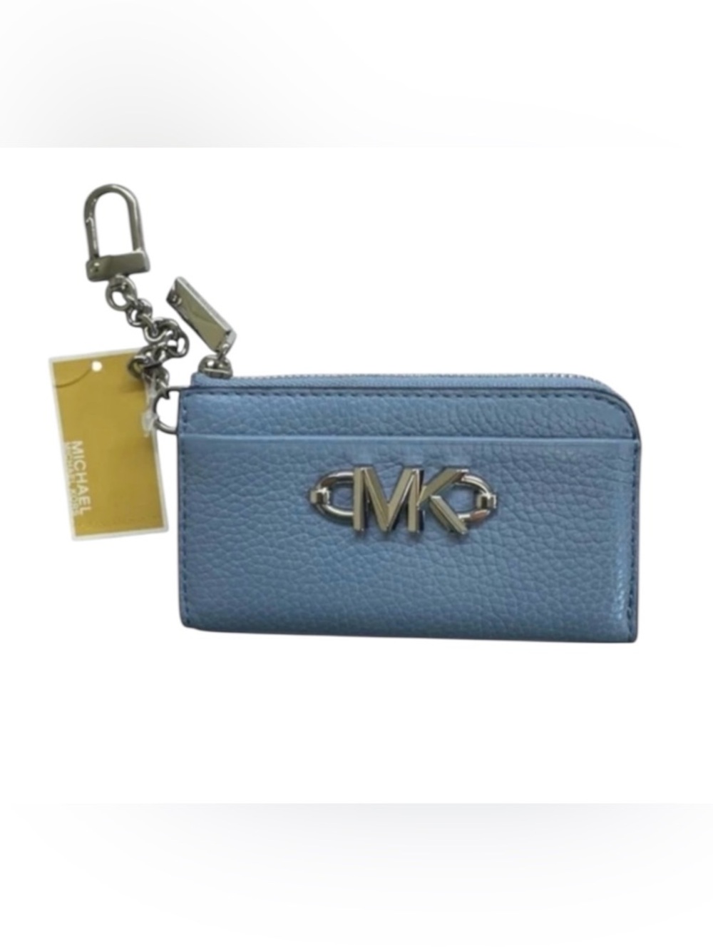 NWT Michael Michael Kors Piper leather small chain zip Chambay card case